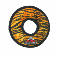 Tuffy Mega Junior Ring Tiger Soft Tough Dog Toy