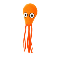 Tuffy Ocean Creature Mega Squid Soft Tough Dog Toy - Orange