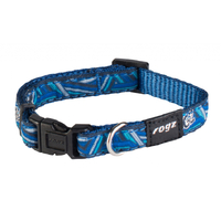 Rogz Beltz Fancy Dress Dog Collar - Navy Zen - Medium Scooter (16mm x 26-40cm)