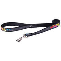 Rogz Fancy Dress Dog Lead - Multi Bone - Large Beach Bum (20mm x 1.4m)