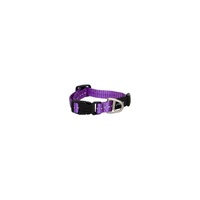 Rogz Utility Classic Dog Collar - X-Small (11mm x 16-22cm) - Purple