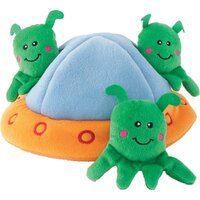 ZippyPaws Zippy Burrow Dog Toy - Aliens in UFO (22x22x10cm)