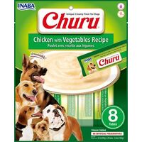 INABA Churu Dog Puree Chicken with Vegetables - 160g (8 Tubes)