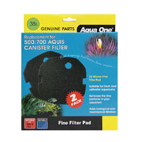 Aqua One Replacement Fine Filter Pad for 500/700 Aquis Canister Filter - 2 Pack (38s) (25039S)