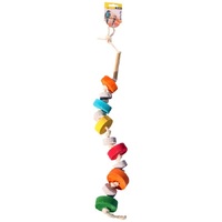 Avi One Bird Toy Lanyard Wooden Blocks & Beads - 70cm