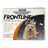 Frontline Plus for Small Dogs up to 10 kgs - 12 Pack - Orange