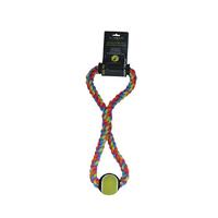 Scream Rope Tug with Tennis Ball - 50cm