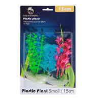 Neon Plastic Aquarium Plants - 3 Pack - 15cm