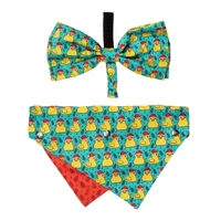 FuzzYard Dog Bandana & Bowtie - Merry Quackmas - Medium/Large