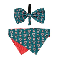 FuzzYard Dog Bandana & Bowtie - I Heart Candy Canes - Small/Medium