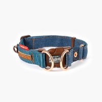 EzyDog Double Up Collar - Medium (29-40cm) - (Denim Blue)