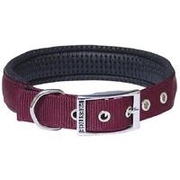 Prestige Pet Soft Padded Nylon Dog Collar - Burgundy