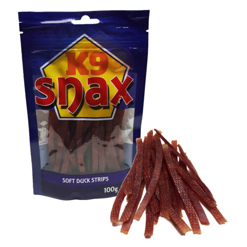 K9 Snax Soft Duck Strips Dog Treat - 100g (Best Before Date: 09/20)