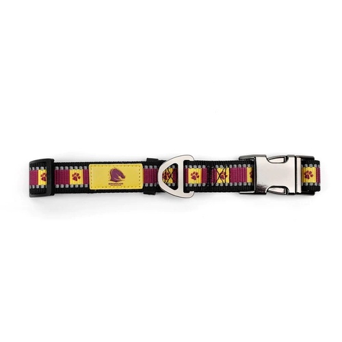 Brisbane Broncos NRL Dog Collar - Large (33-52cm)