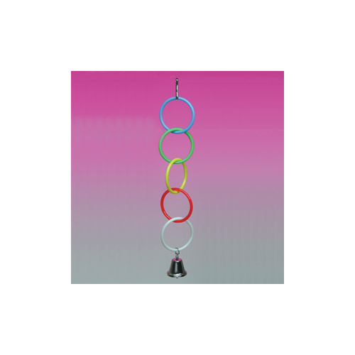 Plastic Olympic Rings with Bell Bird Toy