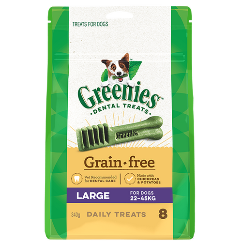 Greenies Grain Free Dental Dog Treats - Large - 340g (8 Pack)