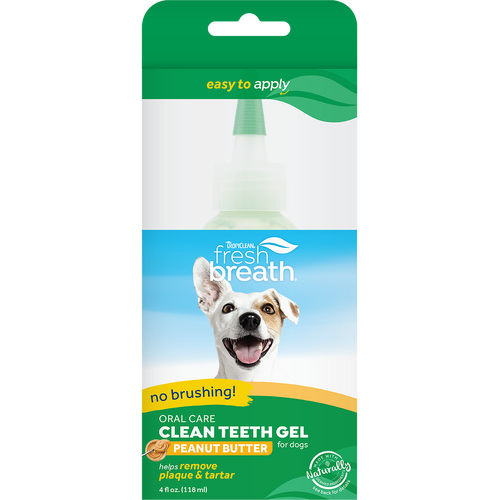 Tropiclean Fresh Breath Clean Teeth Gel - Peanut Butter - 118ml