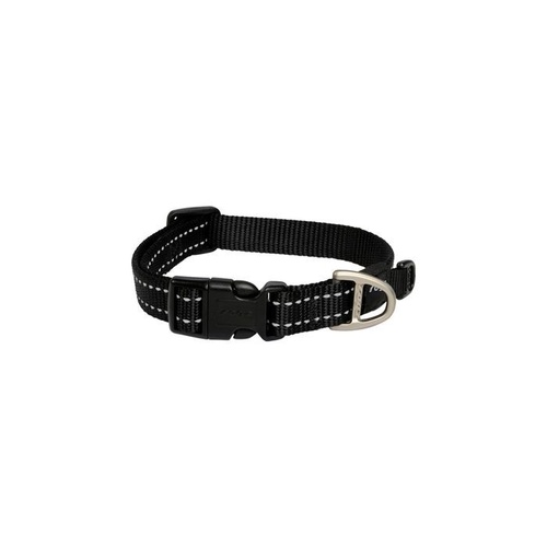 Rogz Utility Classic Dog Collar - Medium (16mm x 26-40cm) - Black