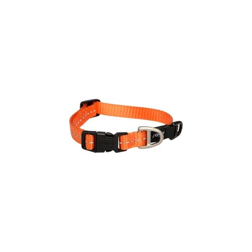 Rogz Utility Classic Dog Collar - Small (11mm x 20-31cm) - Orange