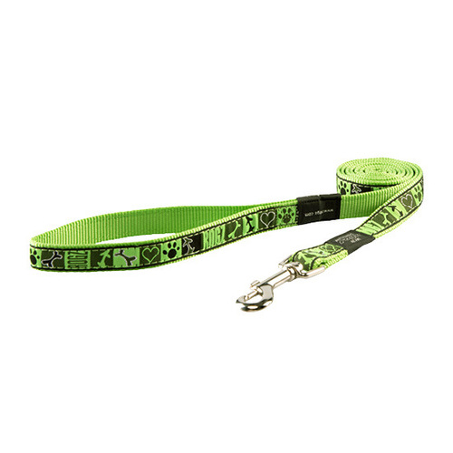 Rogz Fancy Dress Dog Lead - Lime Juice - Large Beach Bum (20mm x 1.4m)