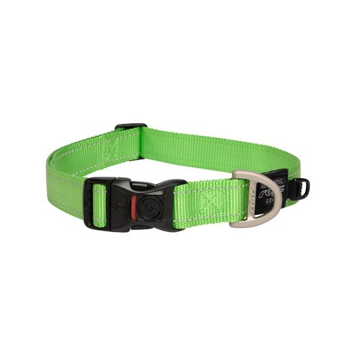 Rogz Utility Classic Dog Collar - X-Large (25mm x 43-70cm) - Lime