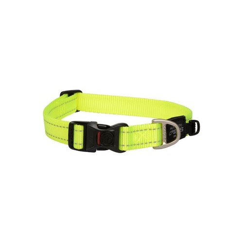 Rogz Utility Classic Dog Collar - Large (20mm x 34-56cm) - Yellow