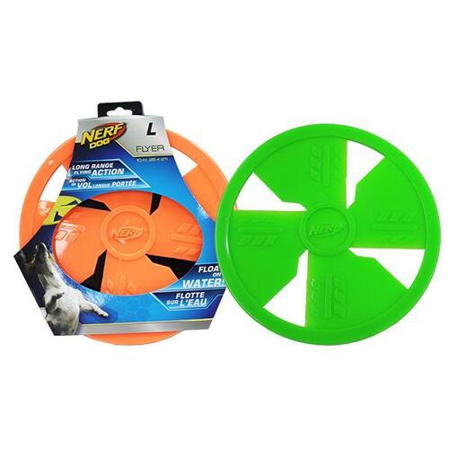 NERF Dog Rubber Flyer - Large (25.4cm) - Orange