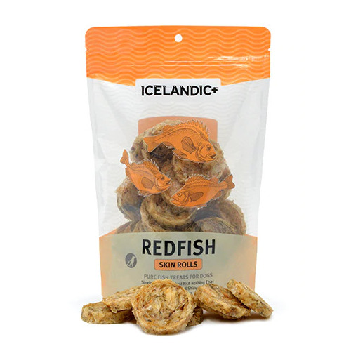 Icelandic Redfish Skin Rolls Dog Treats - 85g