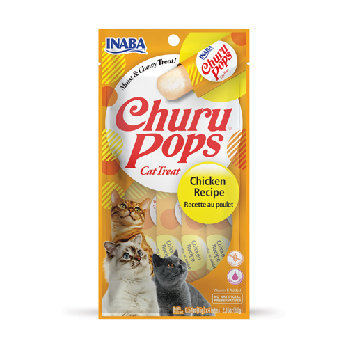 INABA Churu Pops Cat Treat - Chicken - 4 Tubes (60g)