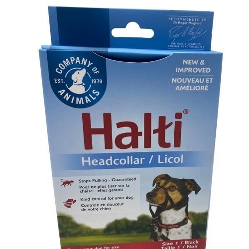 Halti Headcollar for Dogs - Black - Size 1 (33-46cm)