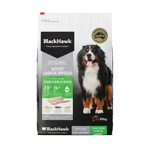 Black Hawk Large Breed Adult Chicken & Rice - 20kg