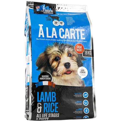 A La Carte Lamb & Rice All Stages Dog Food - 18kg