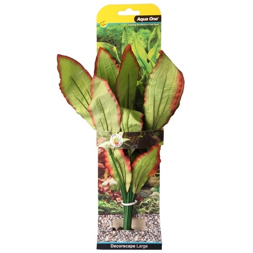 Aqua One Silk Aquarium Plant - Amazon Red/Green - Large (30cm)