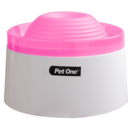 Pet One Fountain Fresh Filtered Water Bowl - Pink