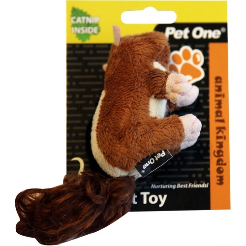 Pet One Plush Cat Toy - Chipmunk