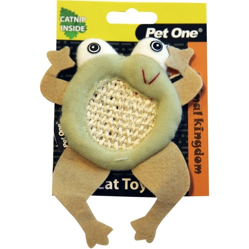 Pet One Scratcher Body Cat Toy - Frog