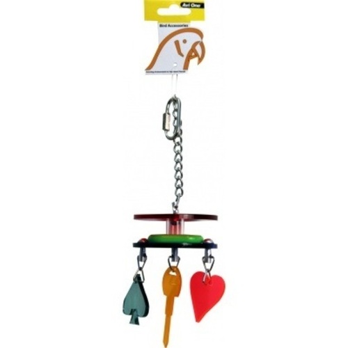 Avi One Parrot Toy Acrylic Double Disc with Keys