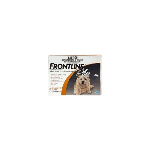 Frontline Plus for Small Dogs up to 10 kgs - 3 Pack - Orange