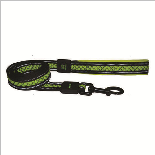 Scream Reflective Padded Dog Leash - 2cm x 120cm - Green