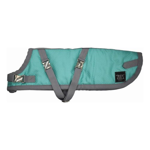 ZeeZ Supreme Dachshund Dog Coat - Size 15 (38cm) - Green/Grey