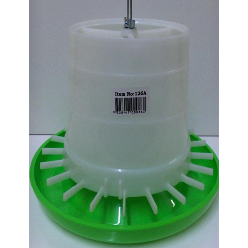 Poultry Chicken Feeder - White & Green - 3kg