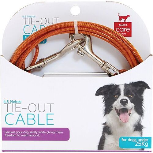 Tie-Out Cable for Dogs Under 25kg - 4.5 Metres