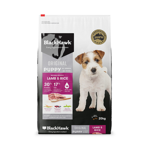 Black Hawk Lamb & Rice Medium Breed Puppy Food - 20kg