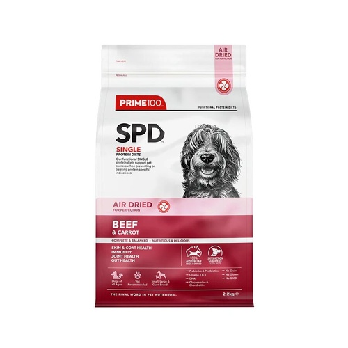 Prime 100 SPD Air Dried Dog Food - Beef & Carrot - 2.2kg