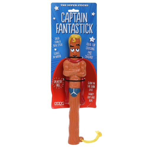 DOOG Supersticks Dog Toy - Captain Fantastic (28cm)