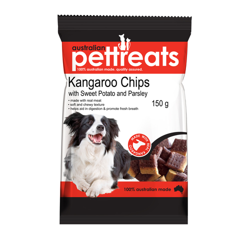 Kangaroo Chips with Sweet Potato & Parsley Dog Treat - 150g