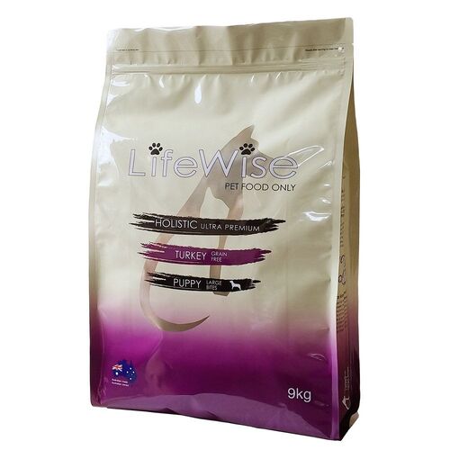 LifeWise Puppy Food Stage 3 - Large Bites - Grain Free Turkey & Vegetables - 9kg