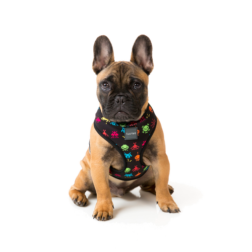 FuzzYard Dog Harness - Space Raiders - X-Small (22cm Neck - 25-32cm Chest)