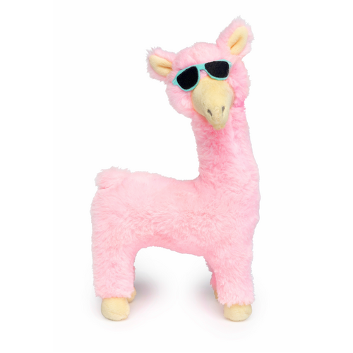 FuzzYard Soft Plush Dog Toy - Kendrick Llama - Pink - Large (28cm)