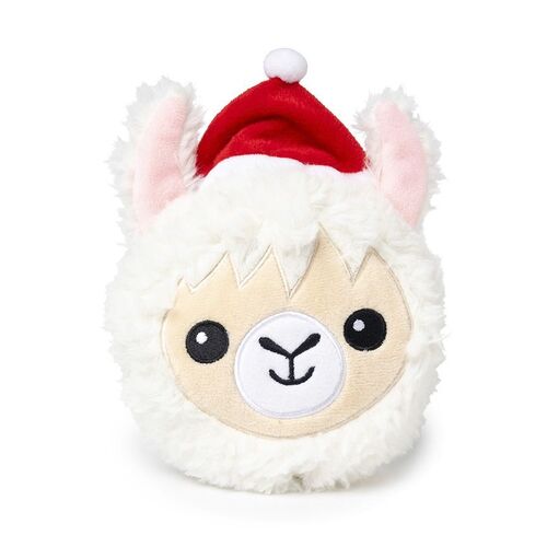 FuzzYard Christmas Llama Ball Dog Toy - 14cm